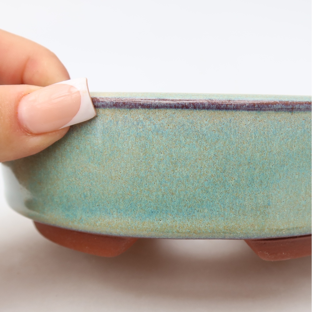 Ciotola bonsai in ceramica 15 x 15 x 5 cm, verde