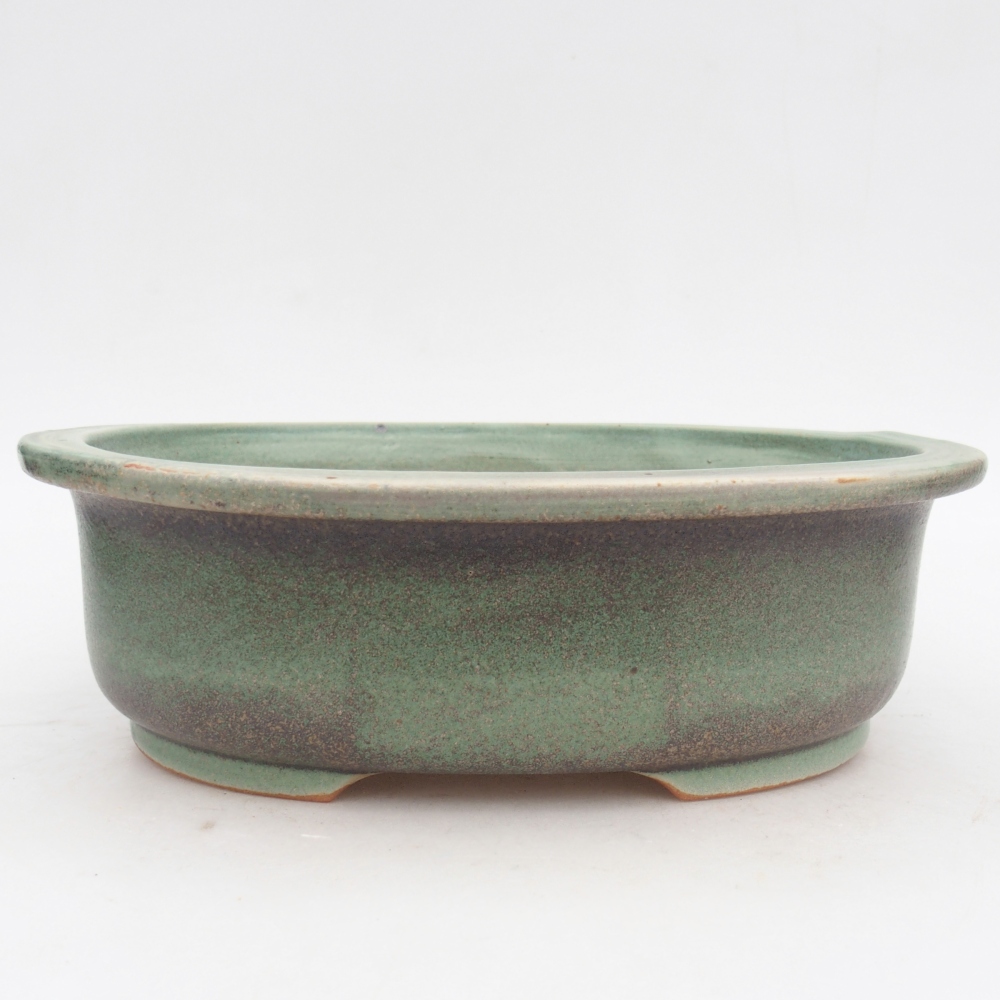 Ciotola bonsai in ceramica 26 x 22 x 8 cm, verde