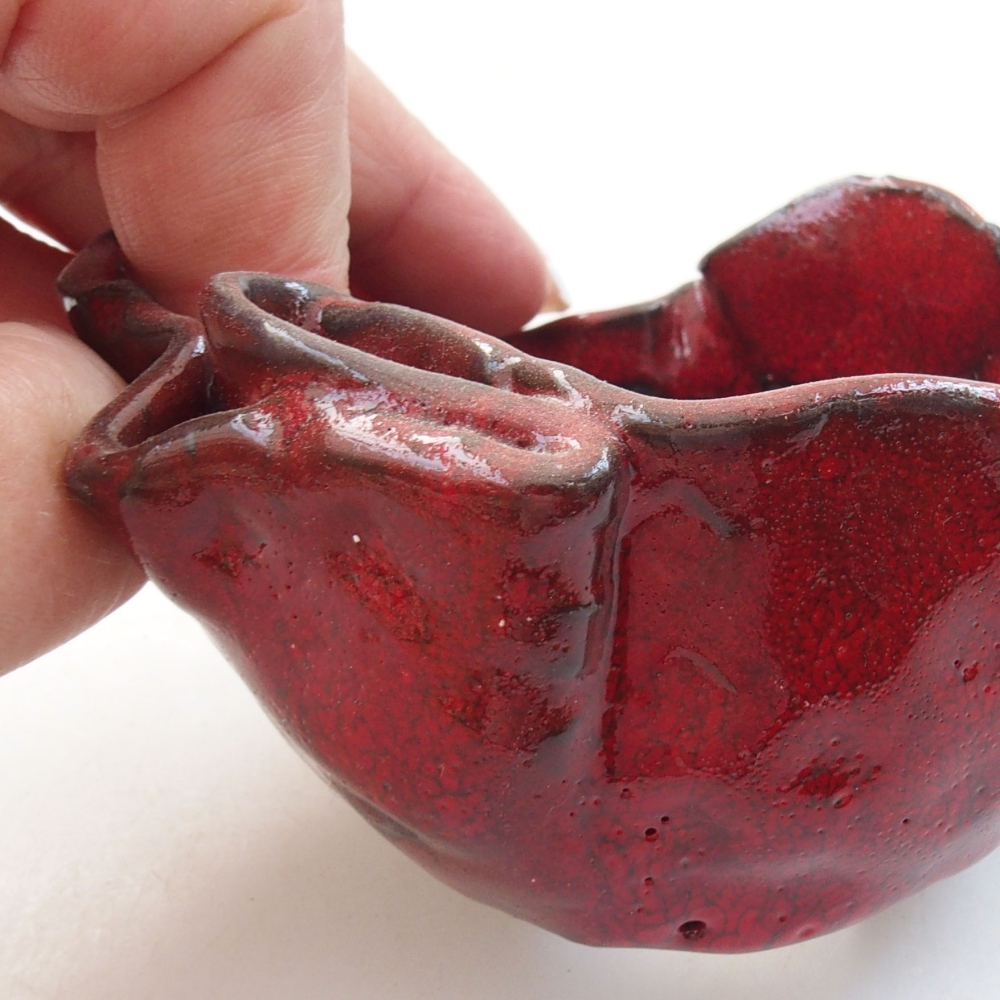 Conchiglia in ceramica 8,5 x 7 x 5 cm , colore rosso