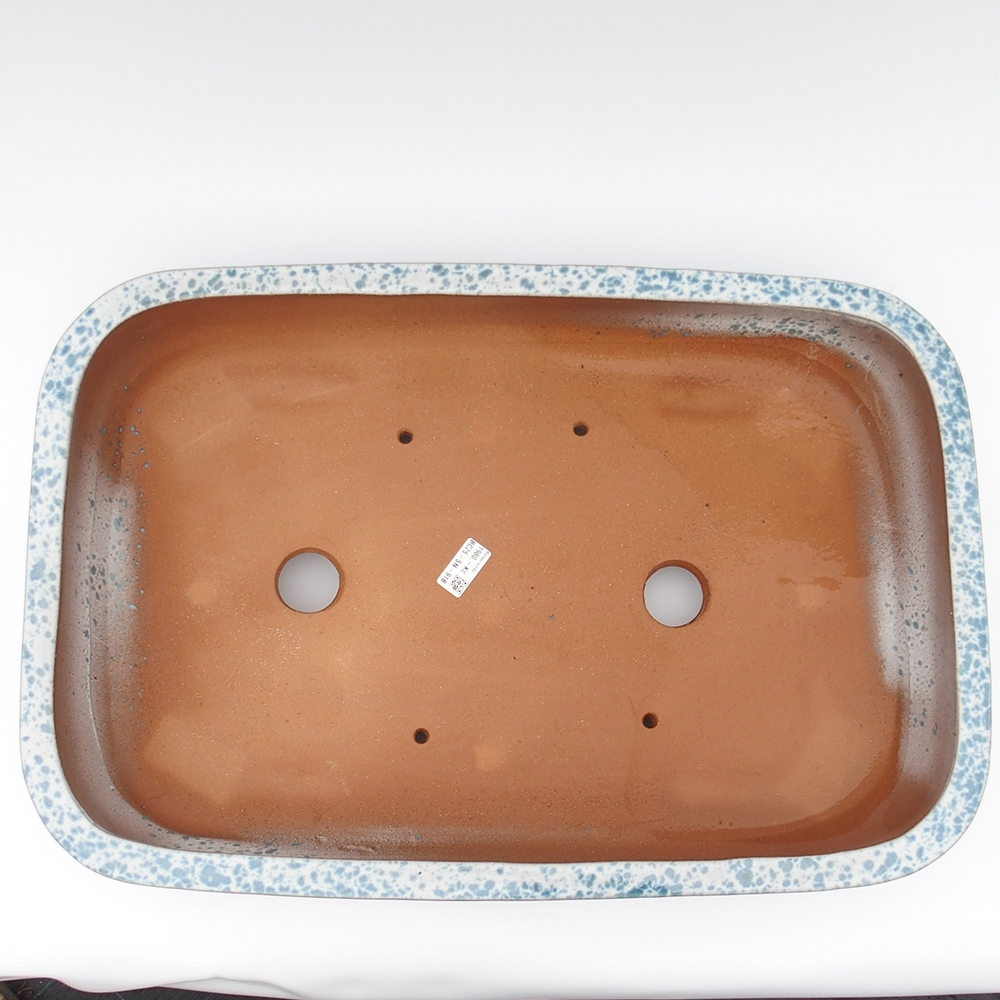 Ciotola 63 x 42 x 12 cm blu-bianco