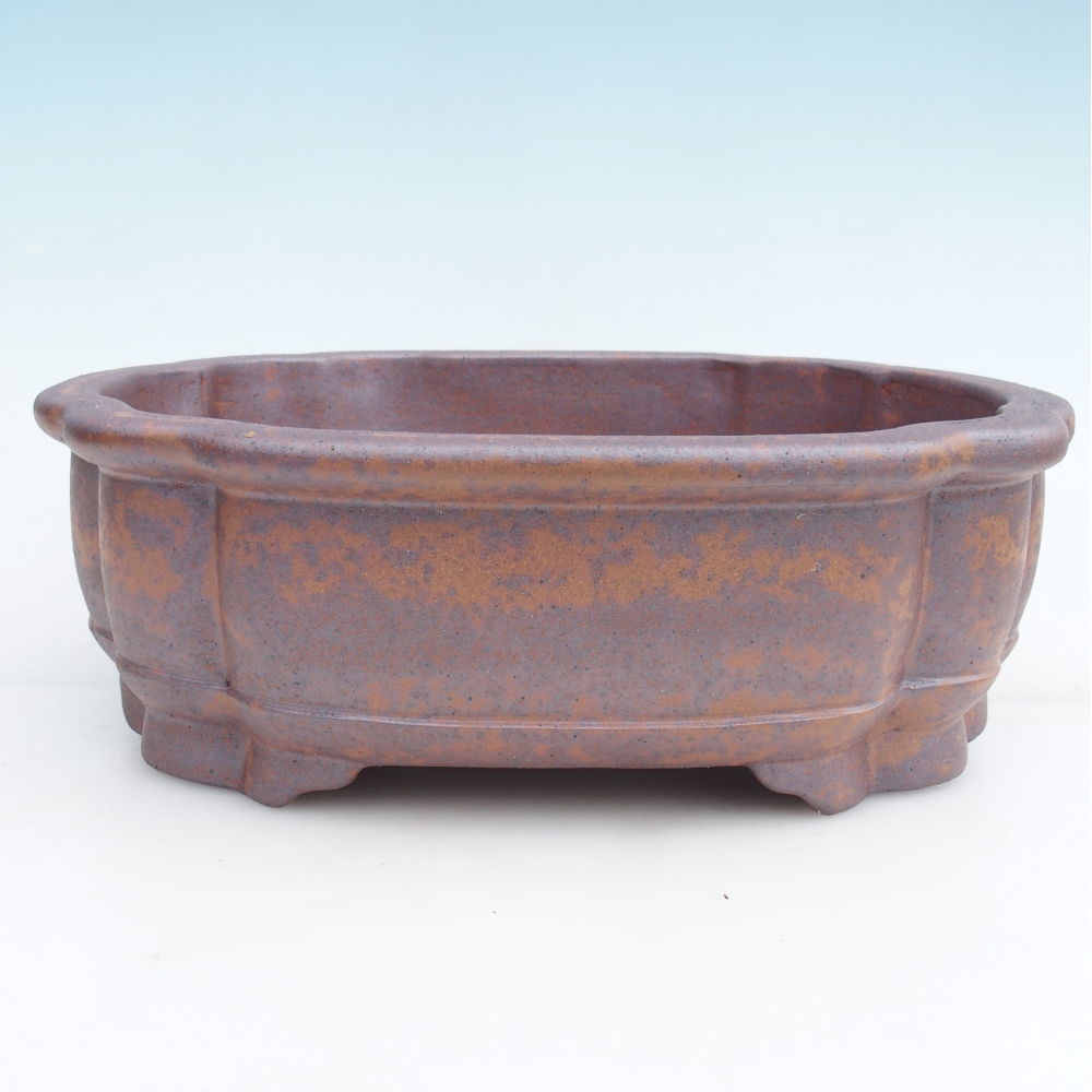 Ciotola bonsai in ceramica 31,5 x 27,5 x 10 cm, colore metallo