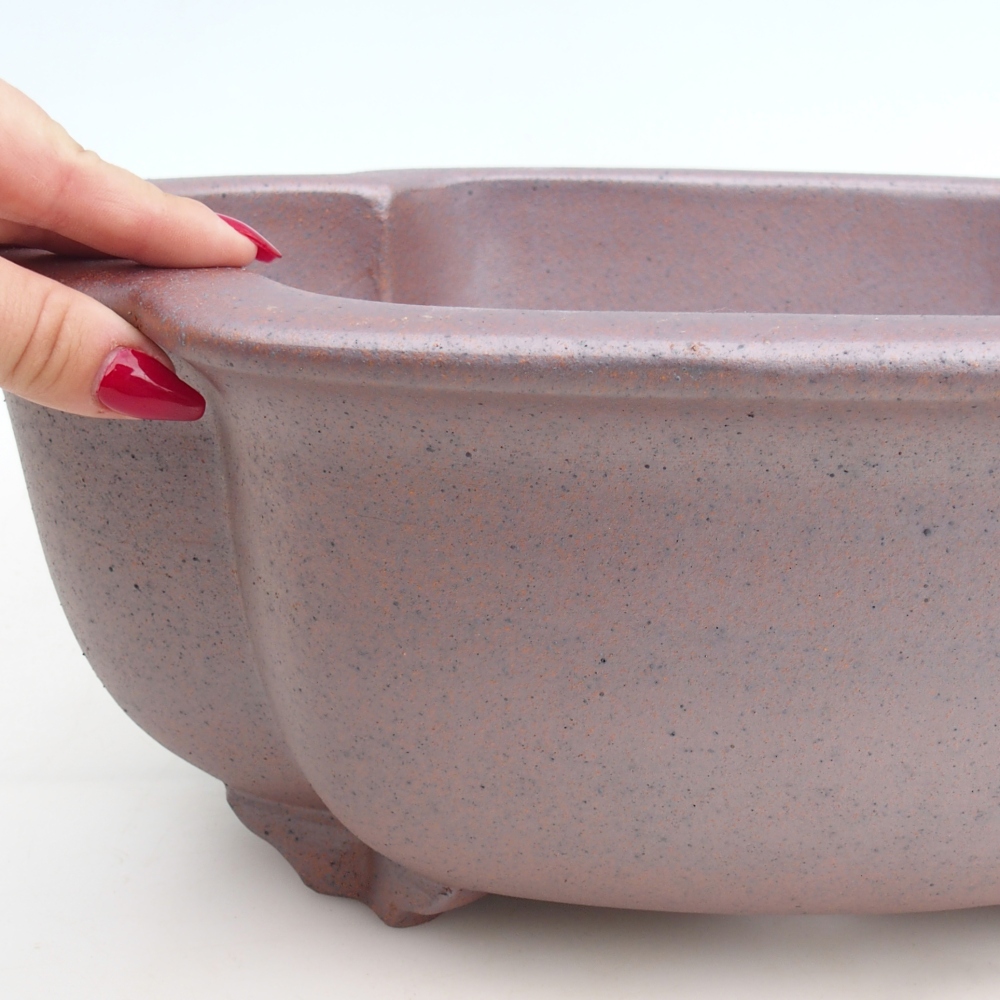Ciotola bonsai in ceramica 39,5 x 30 x 14,5 cm , colore metallo - SOLO RITIRO PERSONALE o trasporto su pallet