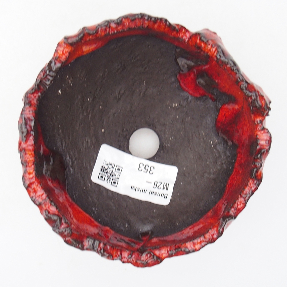 Conchiglia in ceramica 10 x 10 x 6,5 cm , colore rosso