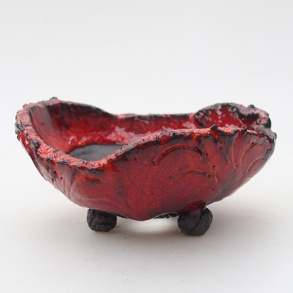 Conchiglia in ceramica 10 x 9,5 x 5 cm , colore rosso