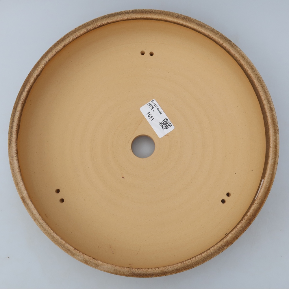 Vaso da bonsai in ceramica 26,5 x 26,5 x 5,5 cm, colore marrone