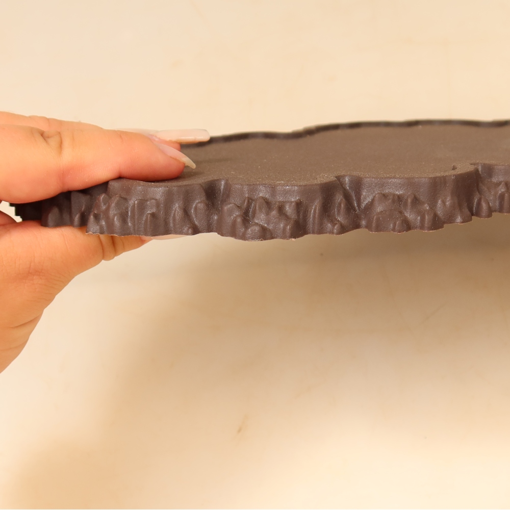 Base in plastica per bonsai 33 x 19 x 1,5 cm, colore marrone