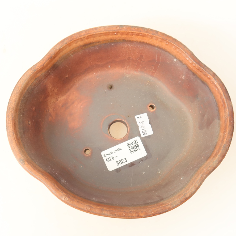 Vaso da bonsai in ceramica 18,5 x 16,5 x 6 cm, colore marrone