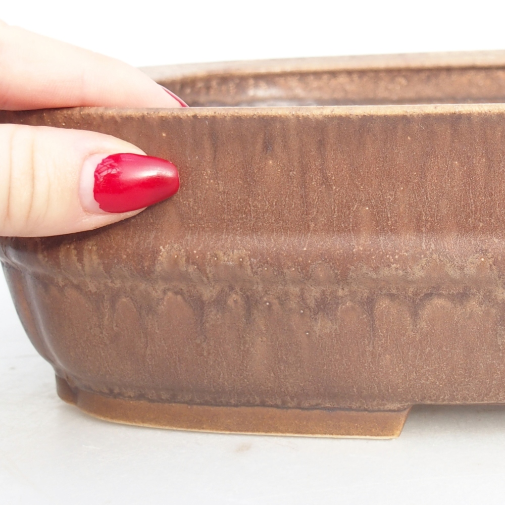 Ciotola bonsai in ceramica 29,5 x 24 x 7 cm, rosa