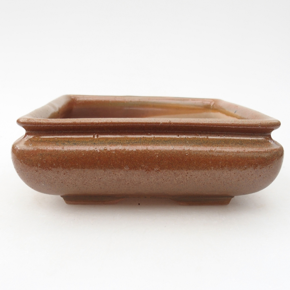Ciotola per bonsai in ceramica 15,5 x 15,5 x 6 cm, marrone