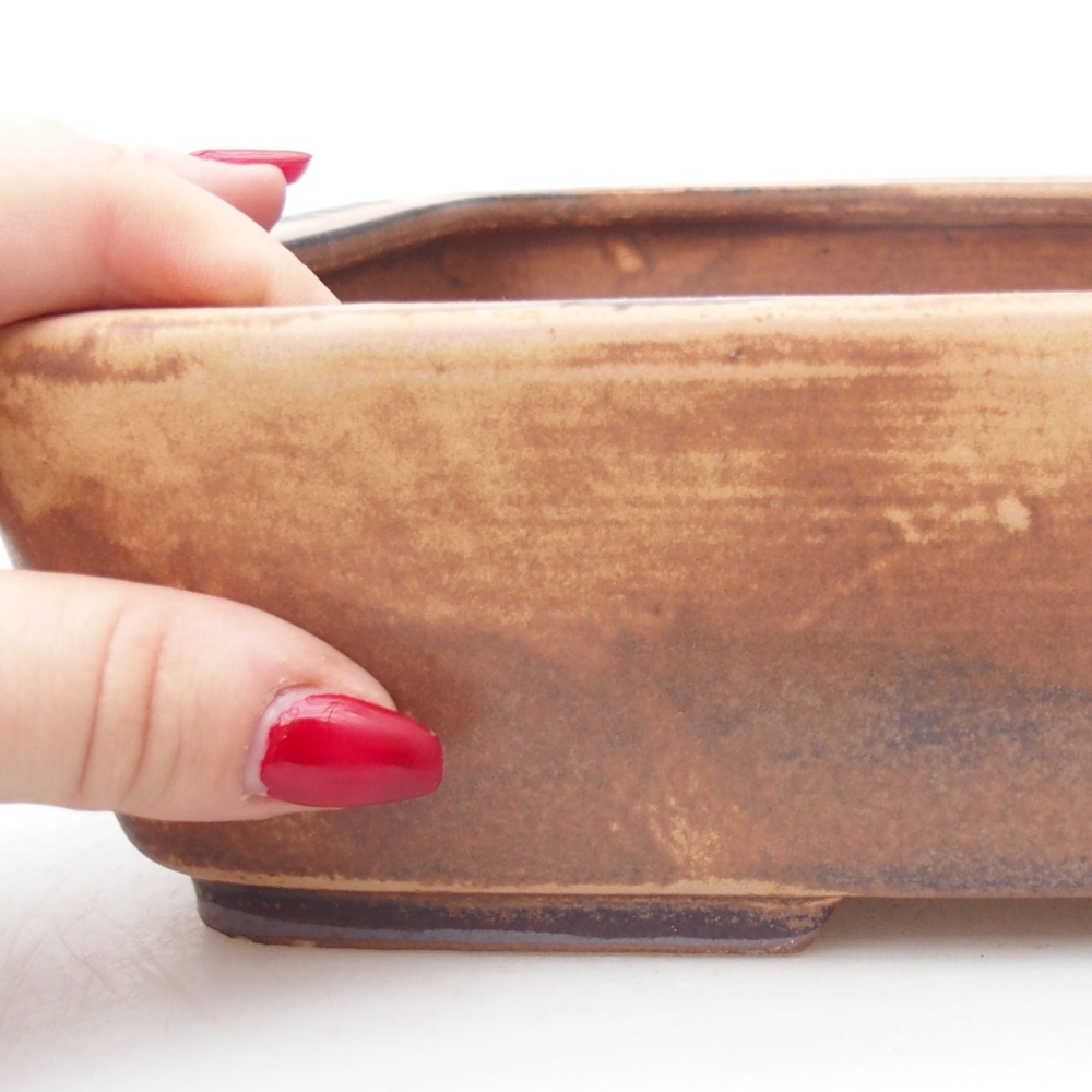 Ciotola bonsai in ceramica 26,5 x 20 x 6,5 cm, rosa