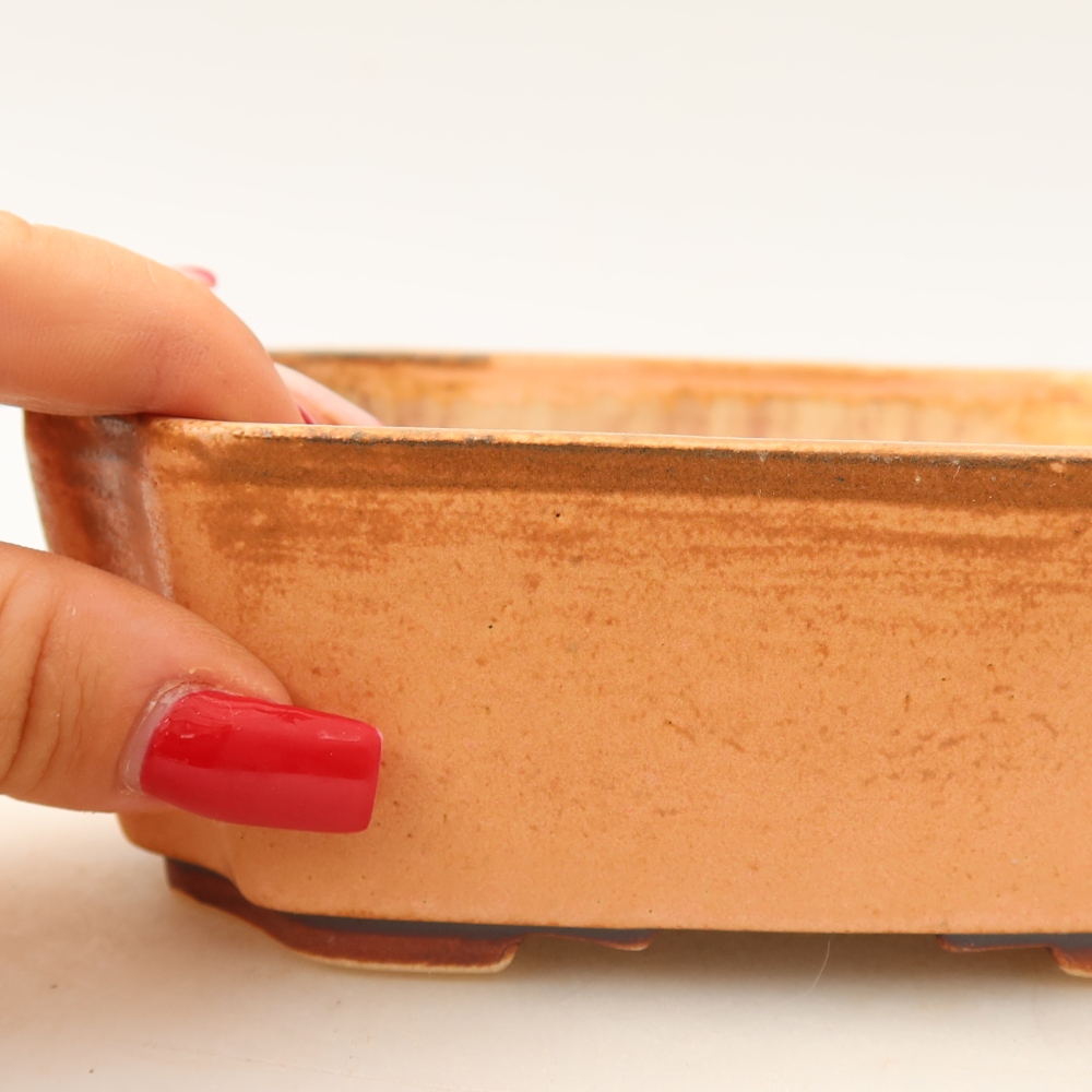 Ciotola bonsai in ceramica 14 x 11,5 x 4,5 cm, rosa