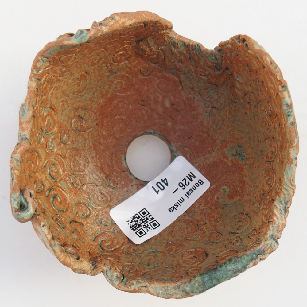 Conchiglia in ceramica 10 x 9,5 x 8,5 cm , colore marrone-verde