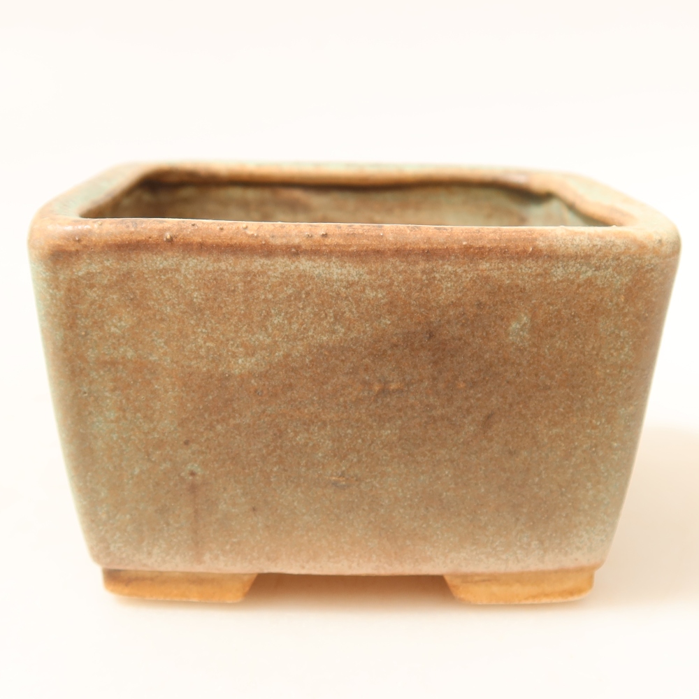 Ciotola bonsai in ceramica 8,5 x 8,5 x 5,5 cm, verde