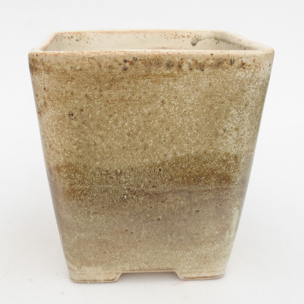 Ciotola per bonsai in ceramica 13,5 x 13,5 x 15 cm, verde