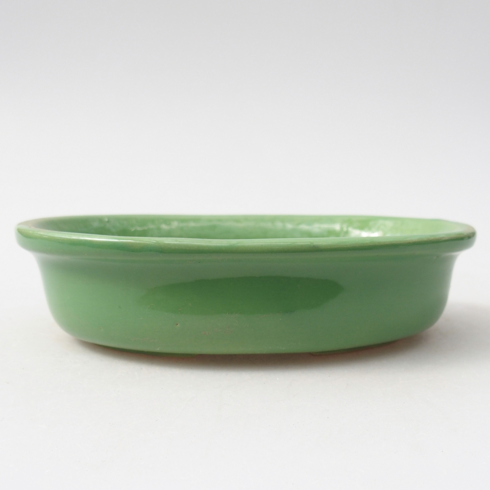 Ciotola bonsai in ceramica 14,5 x 10,5 x 3,5 cm, verde