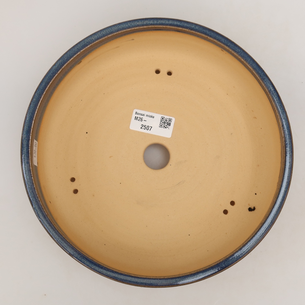 Vaso da bonsai in ceramica 22,5 x 22,5 x 6,5 cm, colore blu