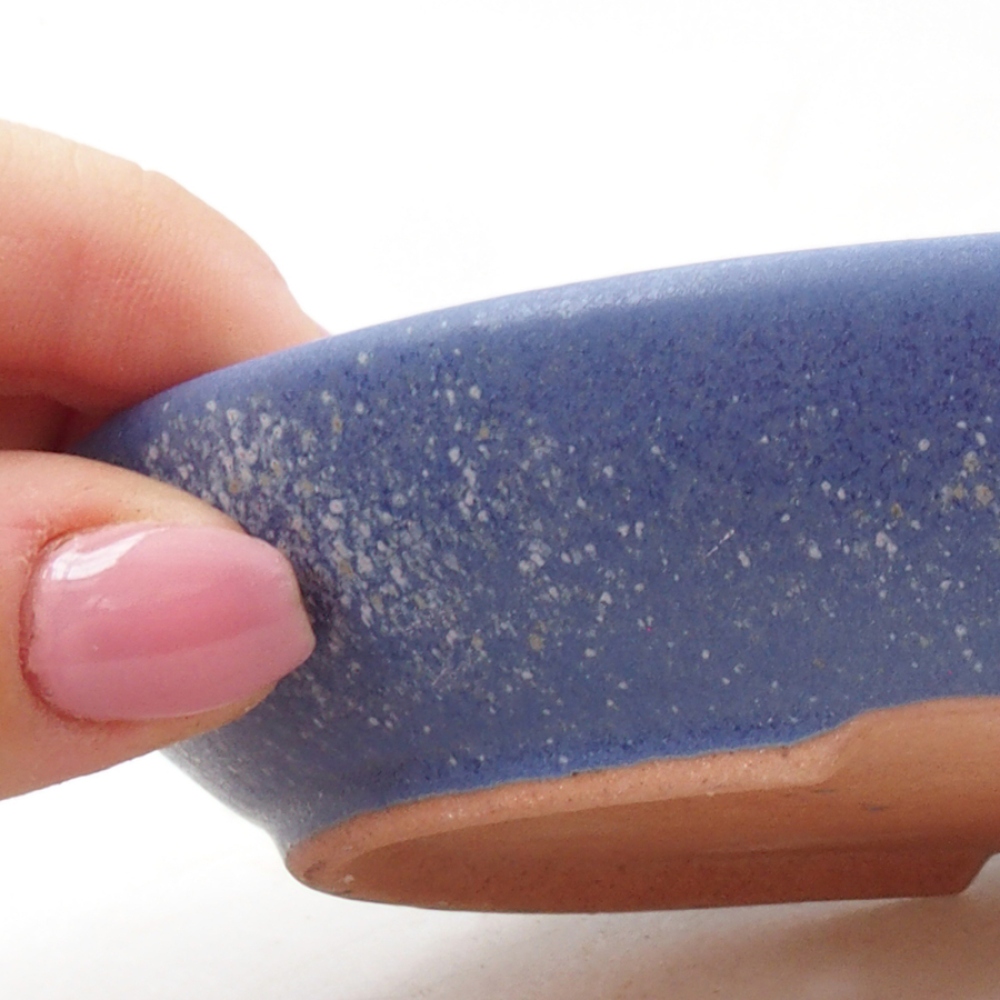 Ciotola per bonsai in ceramica 15,5 x 11 x 3 cm, colore blu