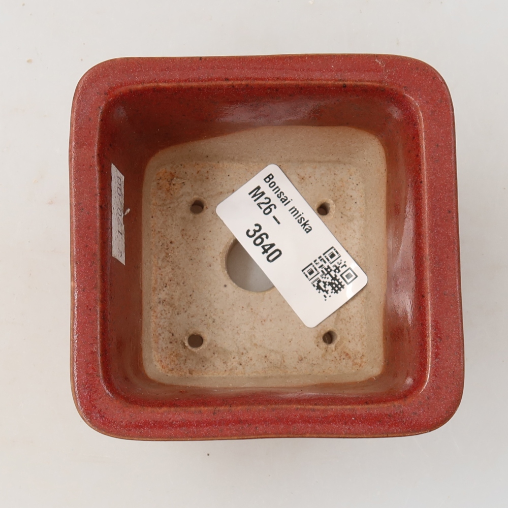 Ciotola bonsai in ceramica 8,5 x 8,5 x 5,5 cm, rosa