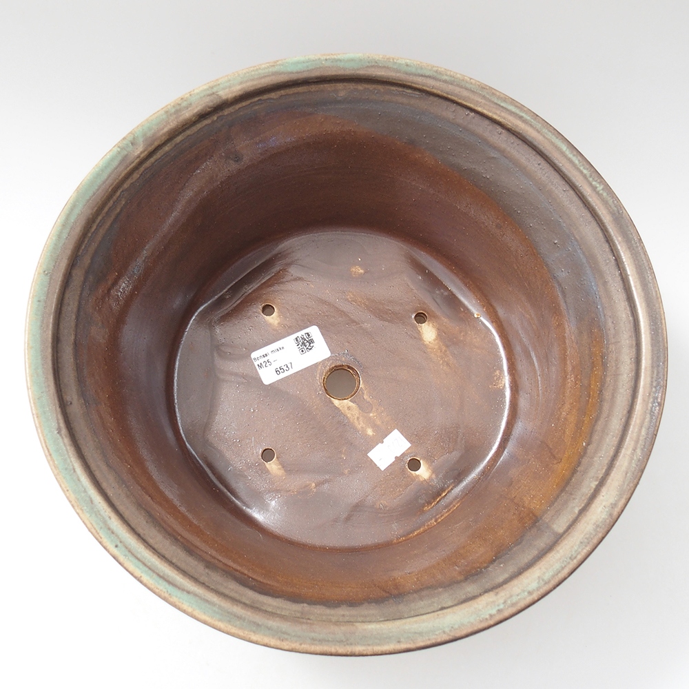 Ciotola per bonsai in ceramica 29 x 29 x 12 cm, verde