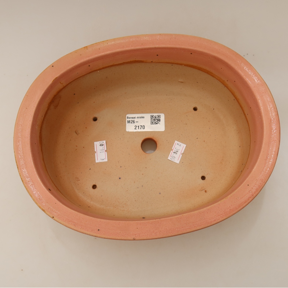 Vaso da bonsai in ceramica 23 x 19 x 8 cm, colore rosa