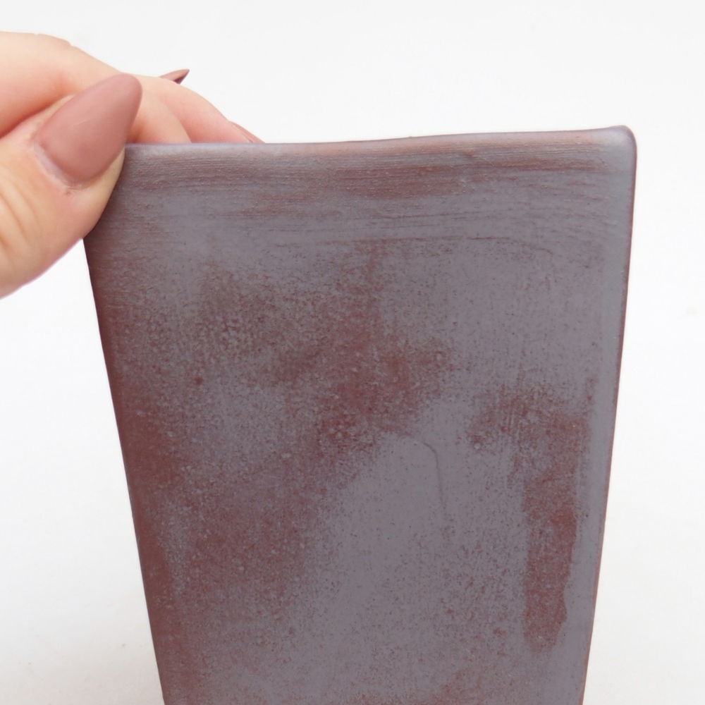 Ciotola bonsai in ceramica 9 x 9 x 12,5 cm, colore metallo