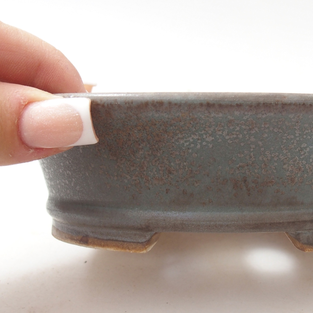 Ciotola bonsai in ceramica 14 x 12,5 x 4 cm, colore blu