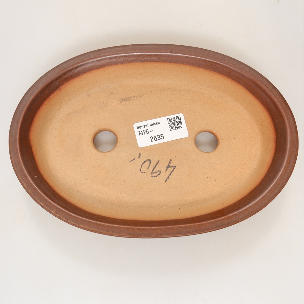 Ciotola in ceramica  21 x 15 x 4 cm, colore marrone
