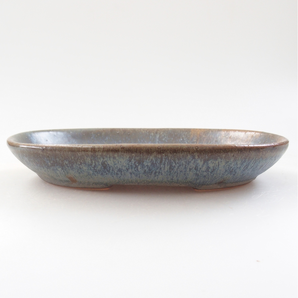 Ciotola per bonsai in ceramica 15,5 x 11 x 2,5 cm, colore blu