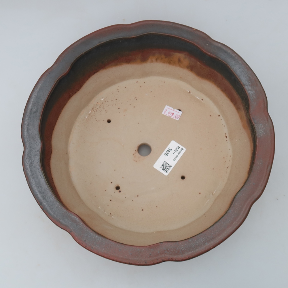 Ciotola per bonsai in ceramica 26,5 x 26,5 x 8,5 cm, rosa
