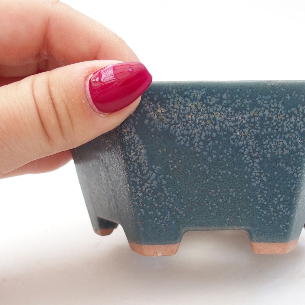 Ciotola bonsai in ceramica 10 x 9 x 5 cm, colore blu