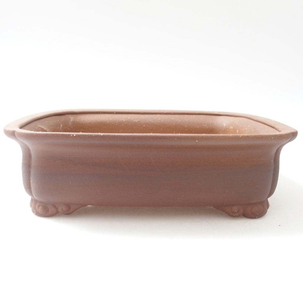 Ciotola per bonsai in ceramica 19,5 x 17 x 5,5 cm, marrone