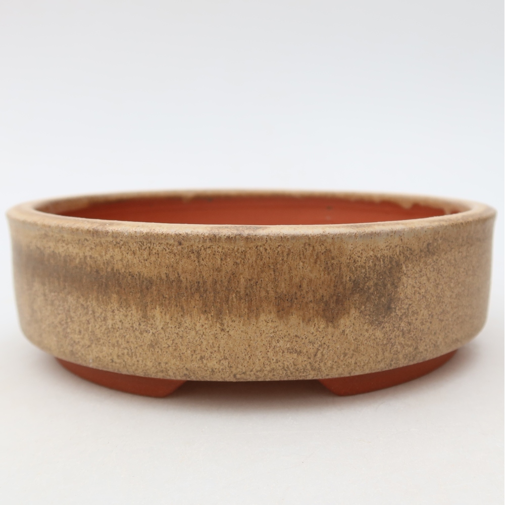 Ciotola per bonsai in ceramica 15 x 15 x 4,5 cm, marrone