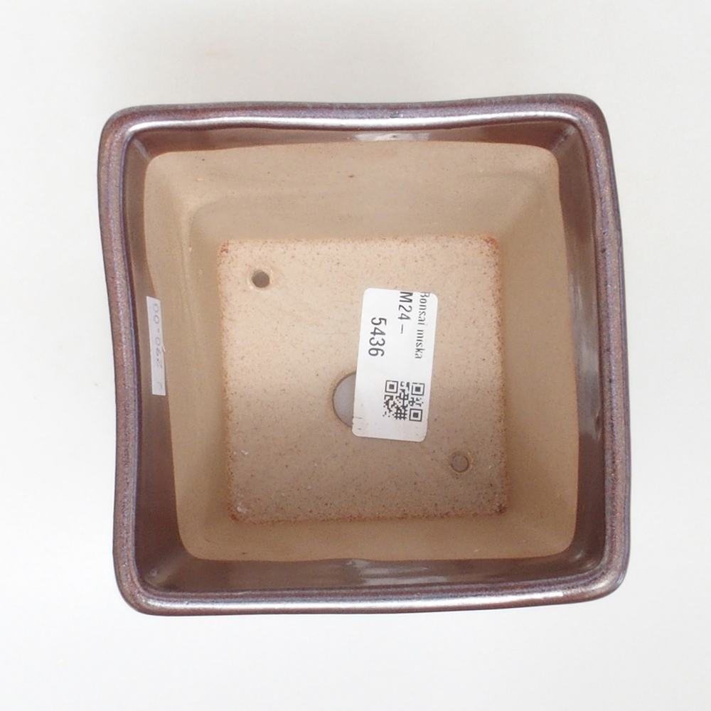 Ciotola per bonsai in ceramica 10,5 x 10,5 x 11,5 cm, marrone