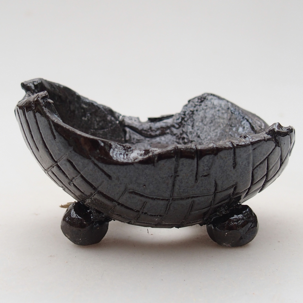 Conchiglia in ceramica 8,5 x 8 x 5 cm , colore nero