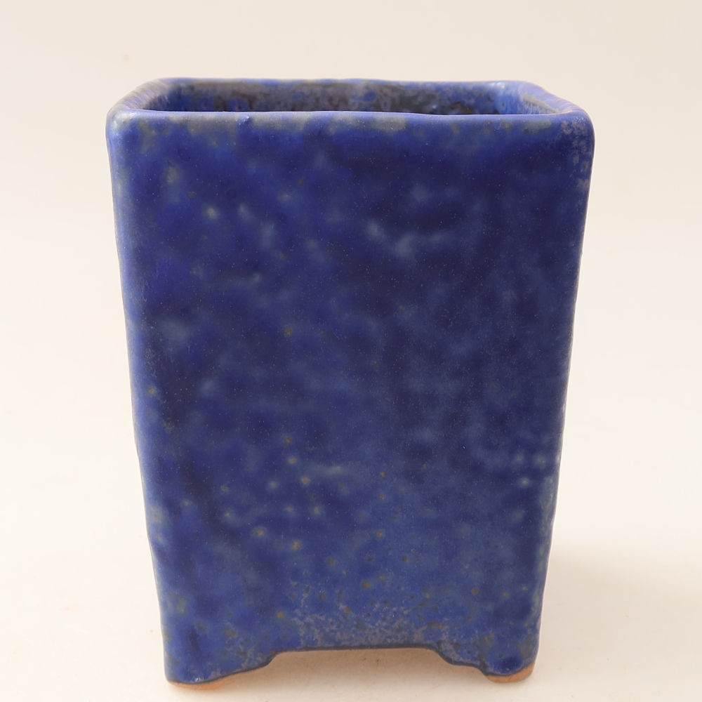 Vaso da bonsai in ceramica 9 x 9 x 11,5 cm, colore blu