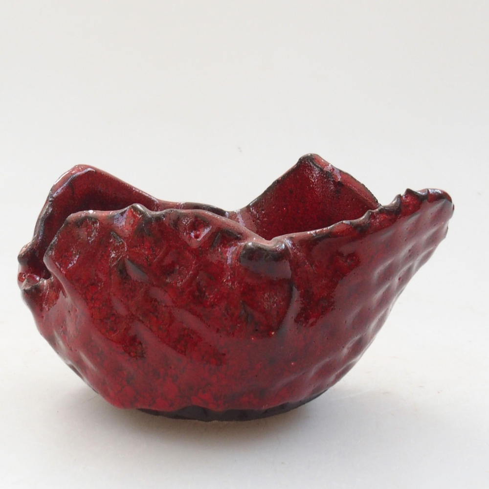 Guscio in ceramica 8 x 7 x 5,5 cm , colore rosso