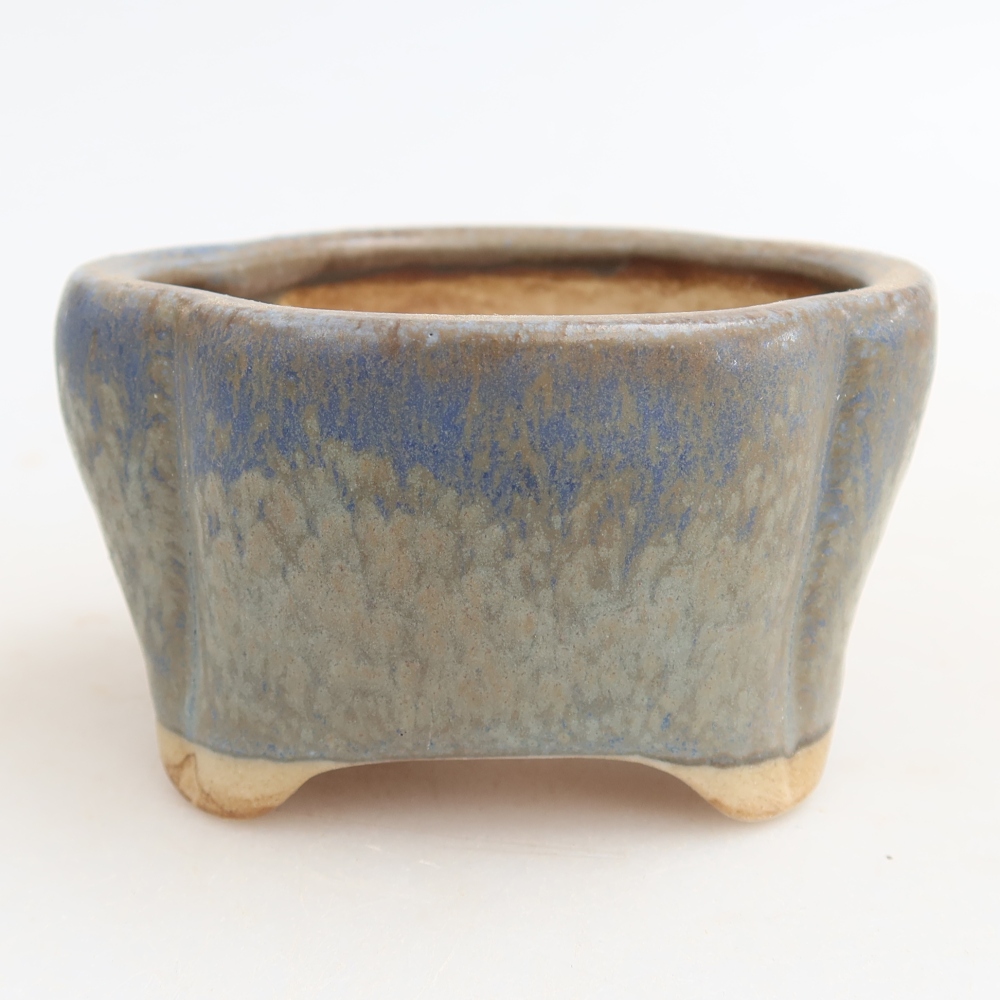 Vaso da bonsai in ceramica 8 x 7 x 4 cm, colore blu