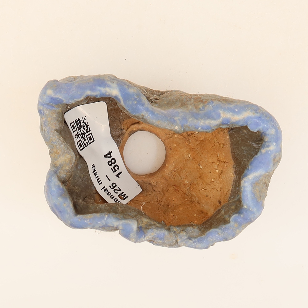 Guscio in ceramica  5,5 x 3,5 x 5 cm, colore blu