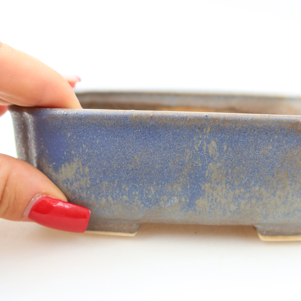 Ciotola bonsai in ceramica 13,5 x 12 x 4 cm, colore blu