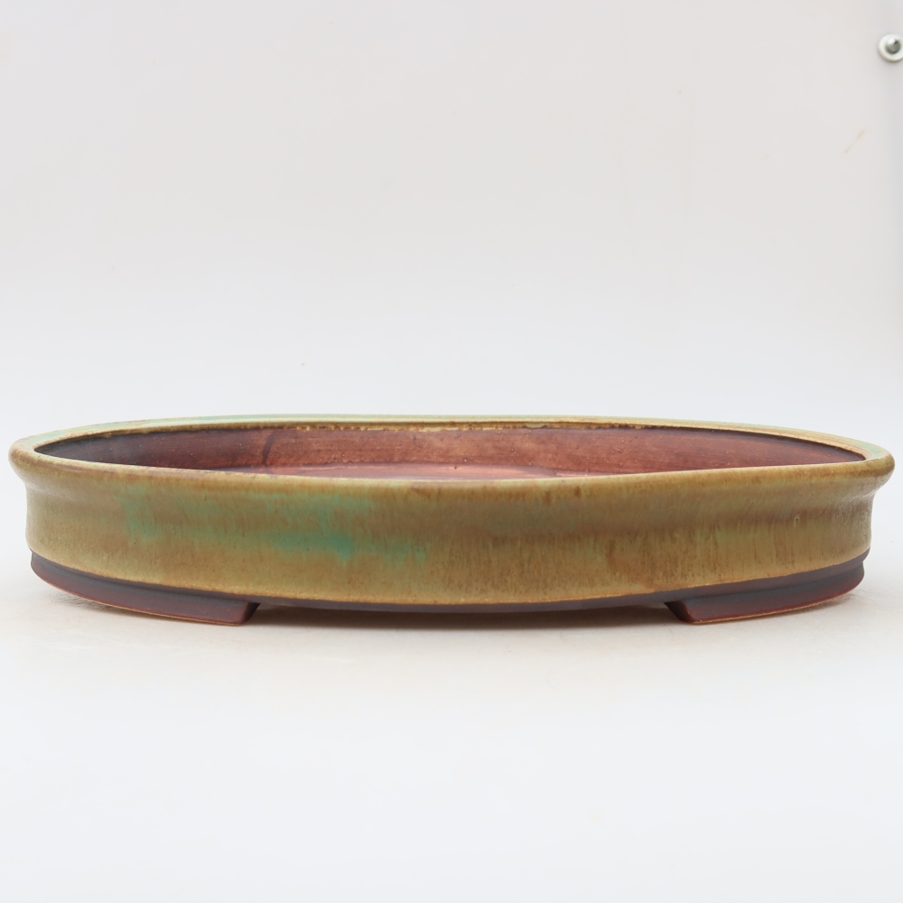 Ciotola bonsai in ceramica 31 x 27 x 4,5 cm, verde