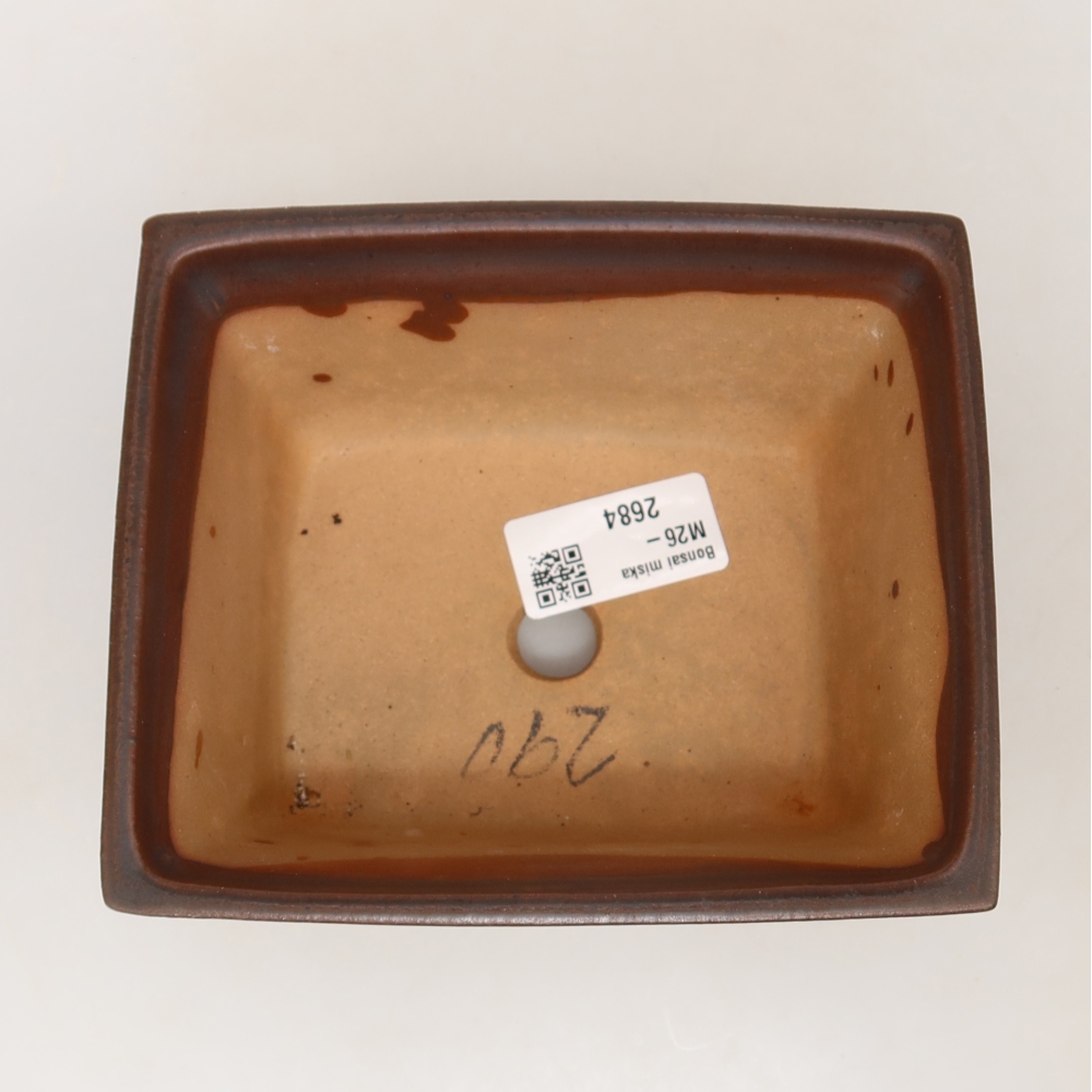 Ciotola in ceramica  14,5 x 12,5 x 7 cm, colore marrone