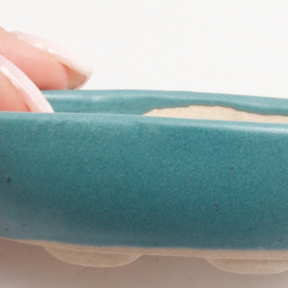 Ciotola bonsai in ceramica 6,5 x 5,5 x 4 cm, colore blu