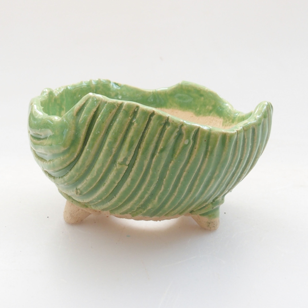 Conchiglia in ceramica 7,5 x 7 x 4,5 cm , colore verde