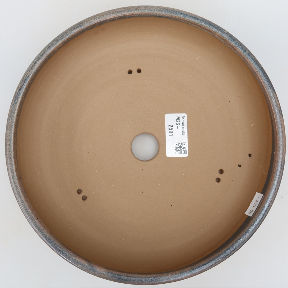 Vaso da bonsai in ceramica 22,5 x 22,5 x 5 cm, colore blu