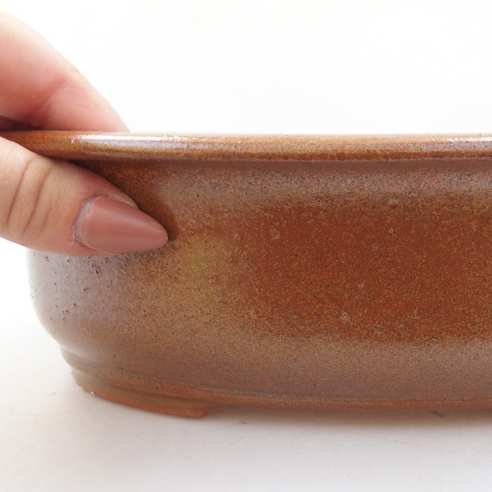 Ciotola bonsai in ceramica 26 x 26 x 8 cm, colore rosso