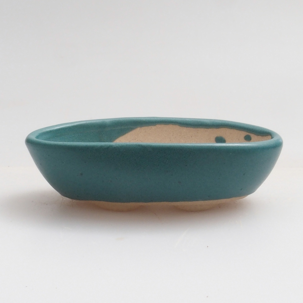 Ciotola bonsai in ceramica 6,5 x 5,5 x 4 cm, colore blu