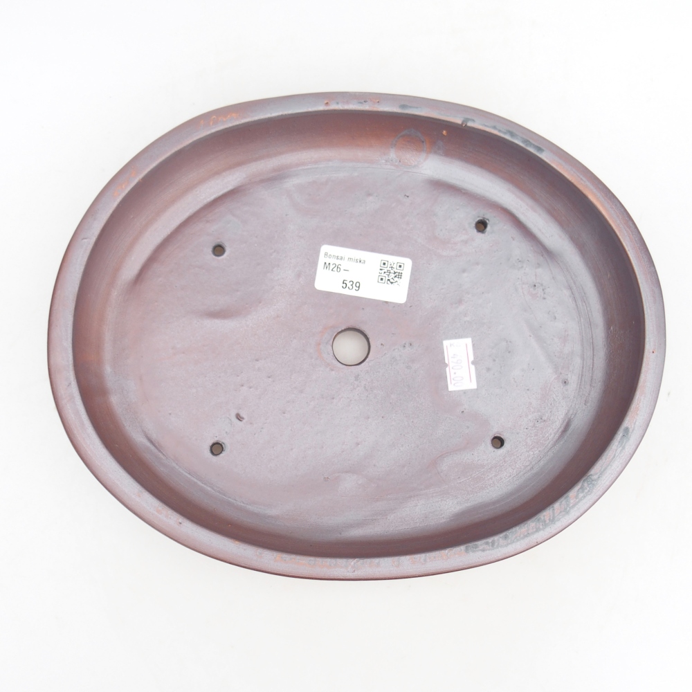 Ciotola bonsai in ceramica 24,5 x 20 x 4 cm, colore metallo