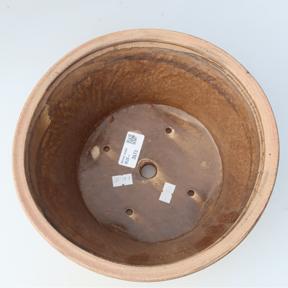 Vaso da bonsai in ceramica 24,5 x 24,5 x 11,5 cm, colore rosa