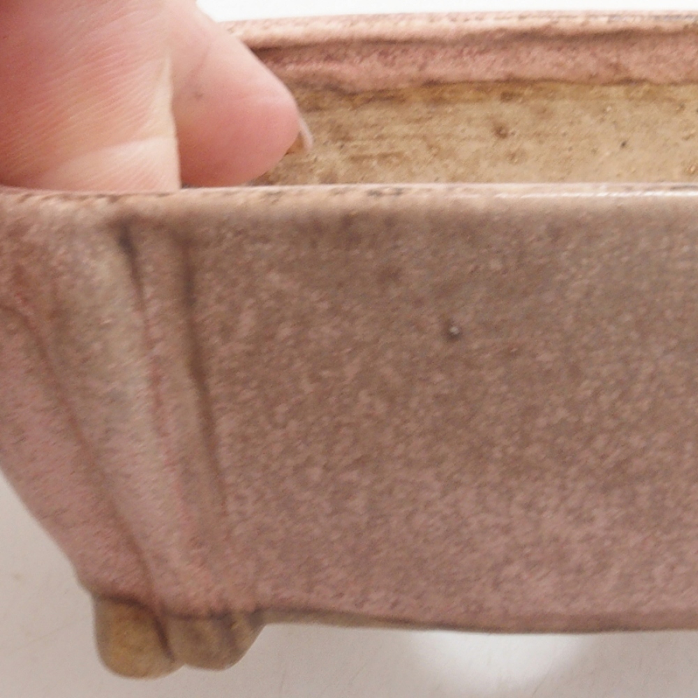 Ciotola per bonsai in ceramica 10 x 8,5 x 4 cm, marrone