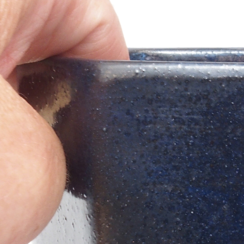 Ciotola bonsai in ceramica 9,5 x 8,5 x 14,5 cm, colore blu